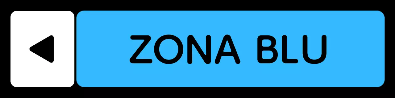 Una semplice guida di zona con testo di localizzazione verde blu viola e geometria triangolare quadrata.