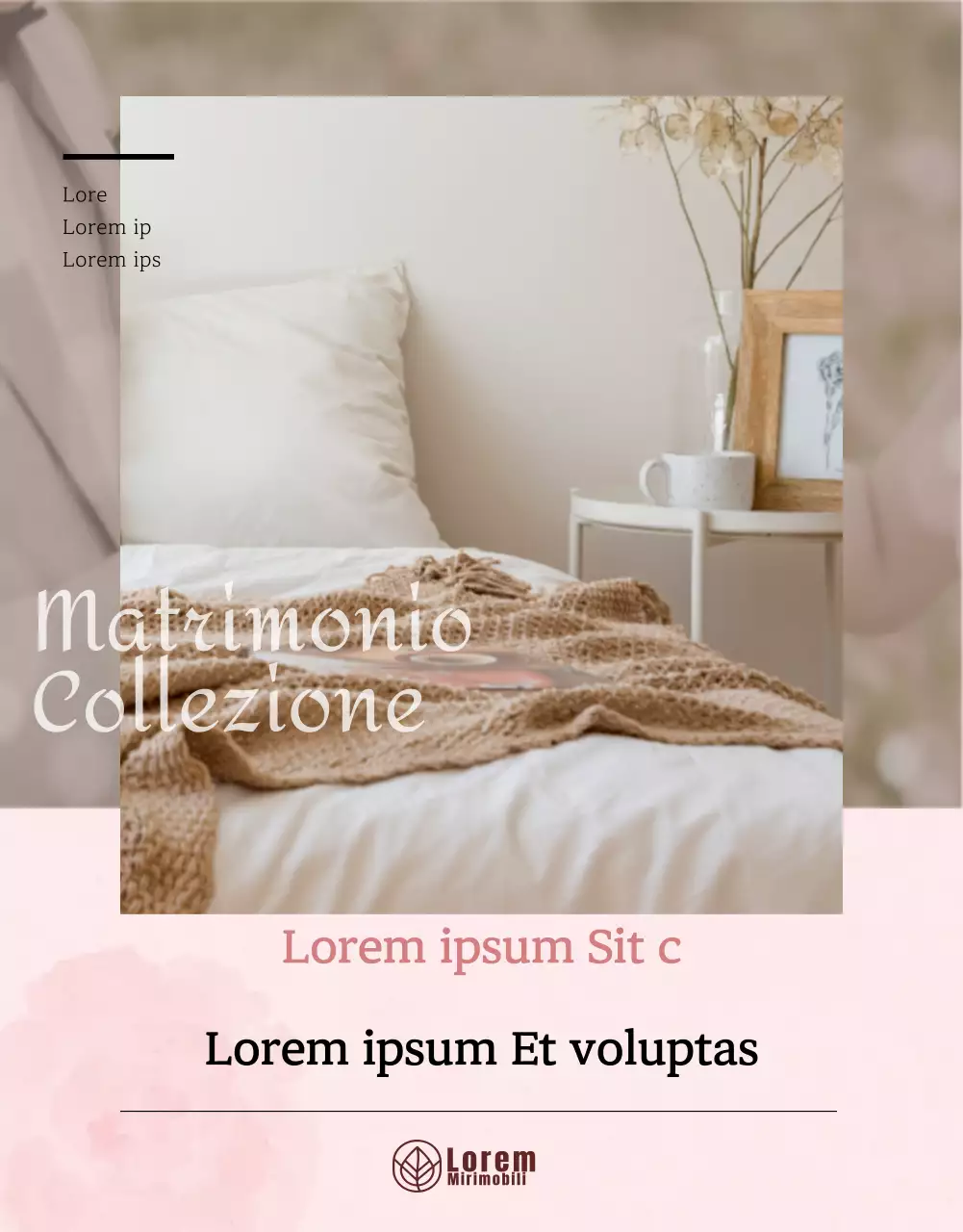 Promuovere una biancheria da letto rosa rilassante pagina di dettaglio