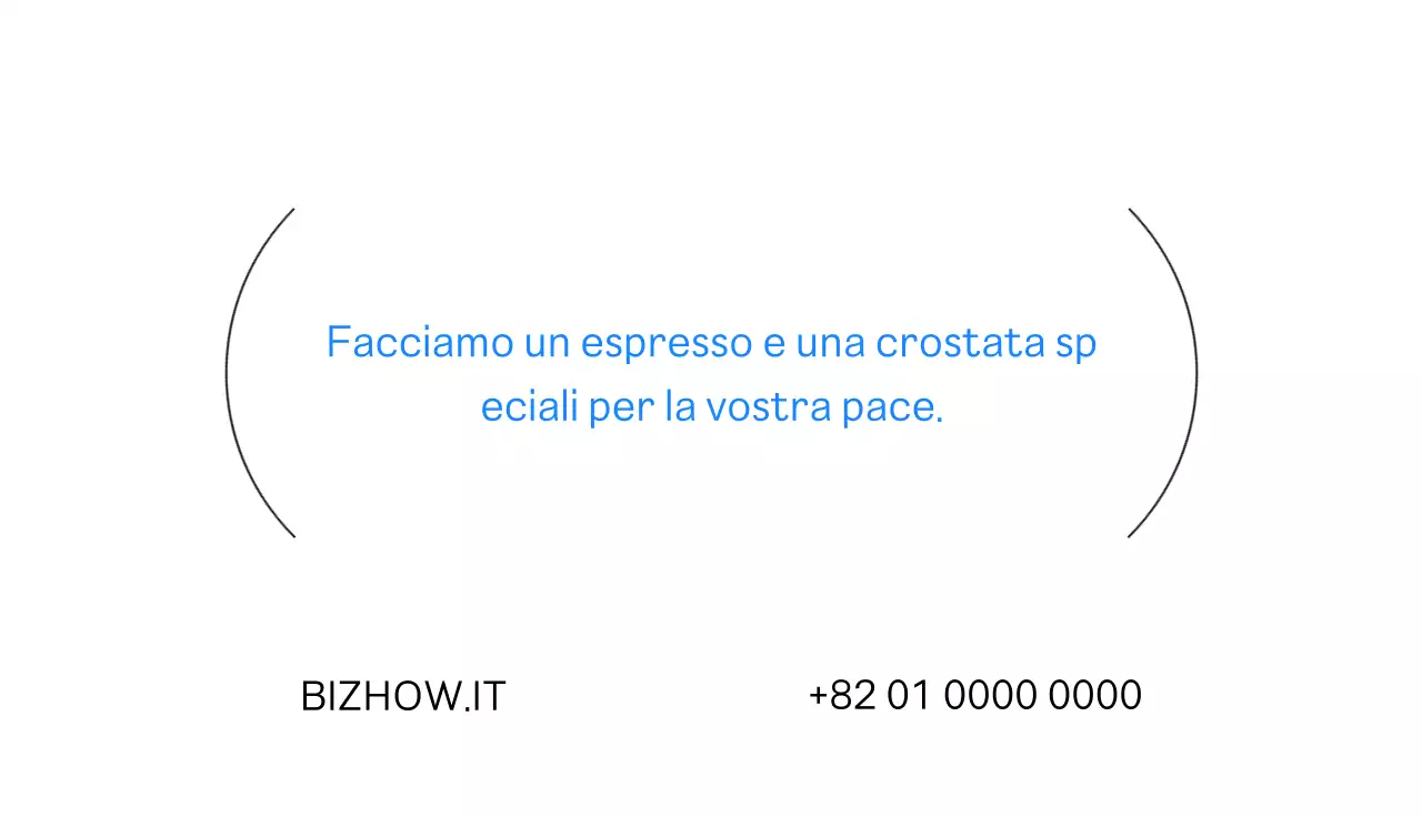 Biglietto da visita in inglese con un colore d'accento deciso