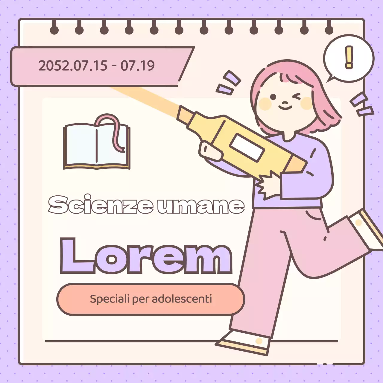 Accademia delle scienze umane in giallo e viola