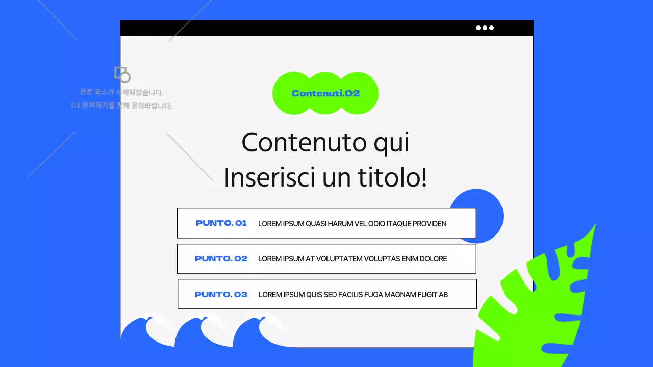 Breve promozionale estivo con tonalità di blu e fluorescenti