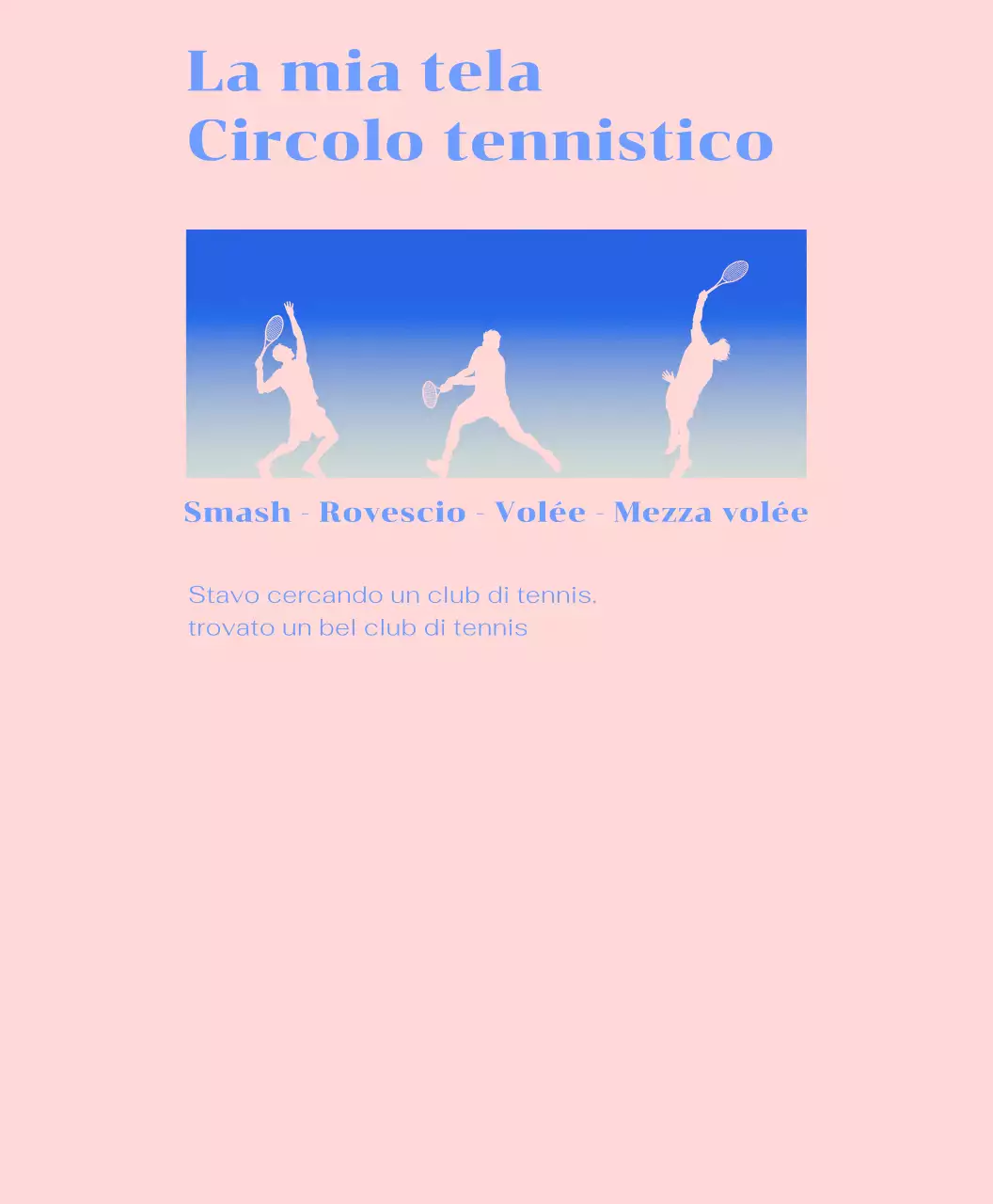 Club di tennis con gradienti e concetti di movimento del tennis