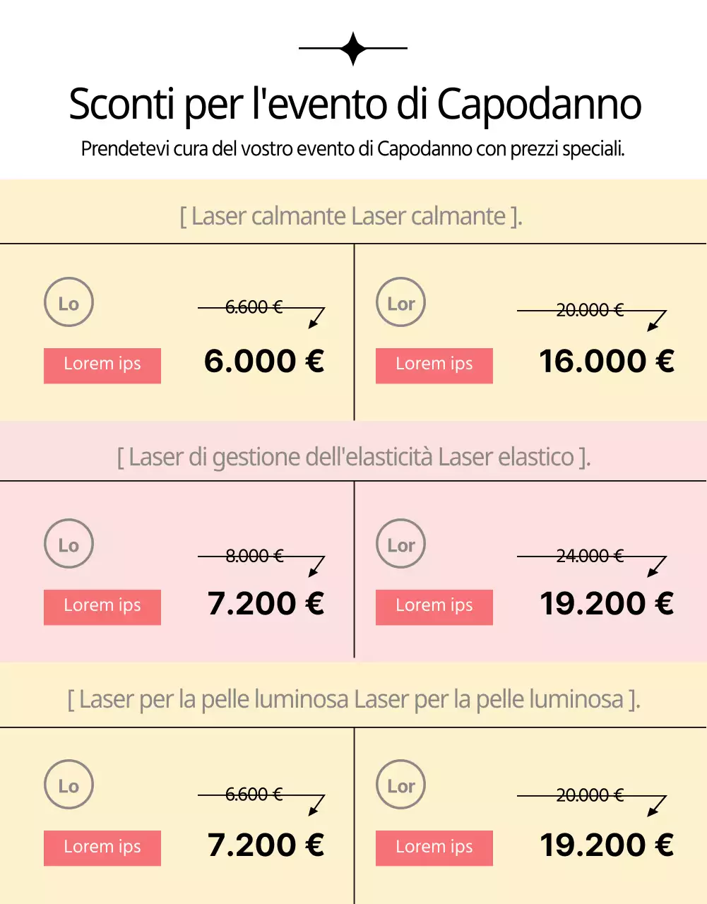 Promuovere i trattamenti laser dermatologici in rosa e nero