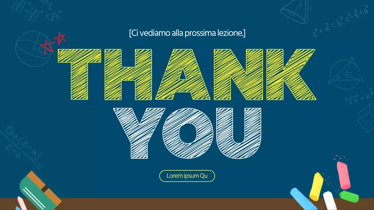 Un libro di matematica con lavagna kitsch blu marino