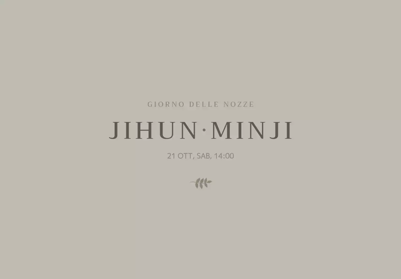 Buste per partecipazioni di nozze dal design semplice con illustrazioni botaniche in colori tenui e i nomi degli sposi.