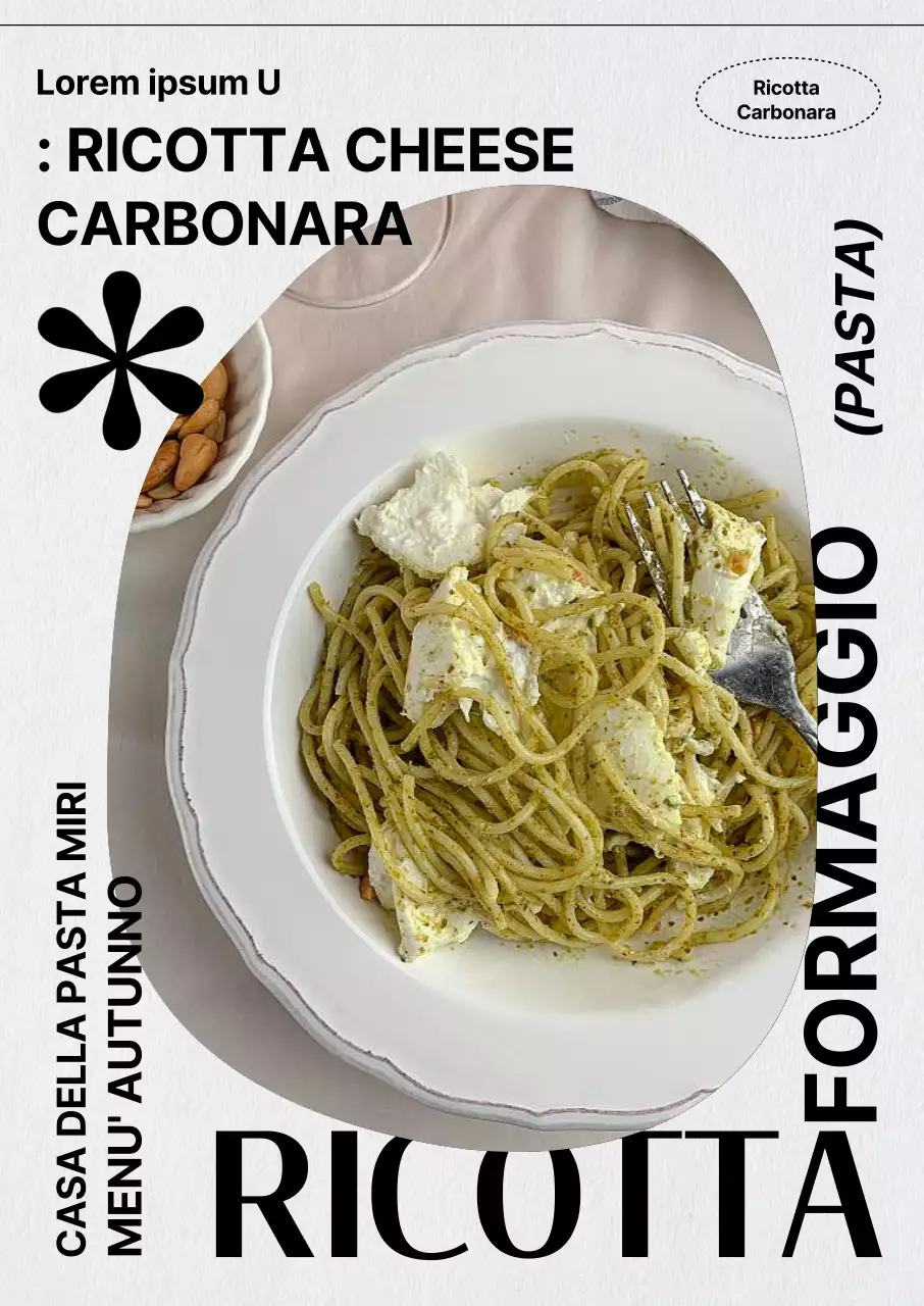 Promuovere un semplice menu occidentale autunnale