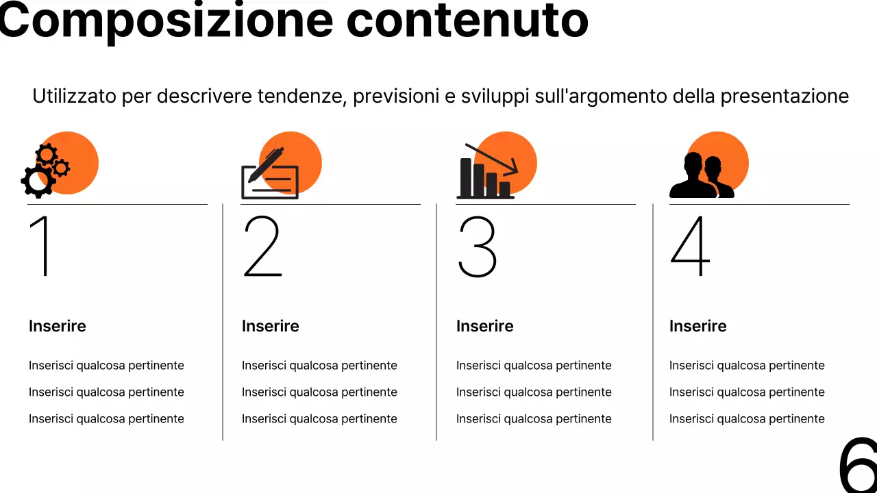  Relazione aziendale minimalista in arancione e nero