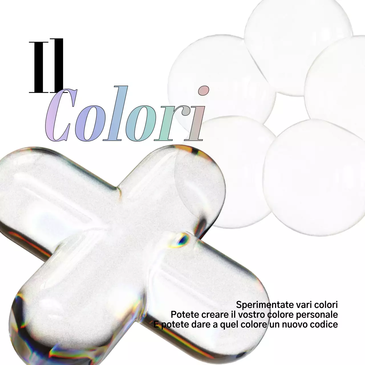 Merchandising pop-up store dal design elegante con oggetti in vetro bianchi e neri