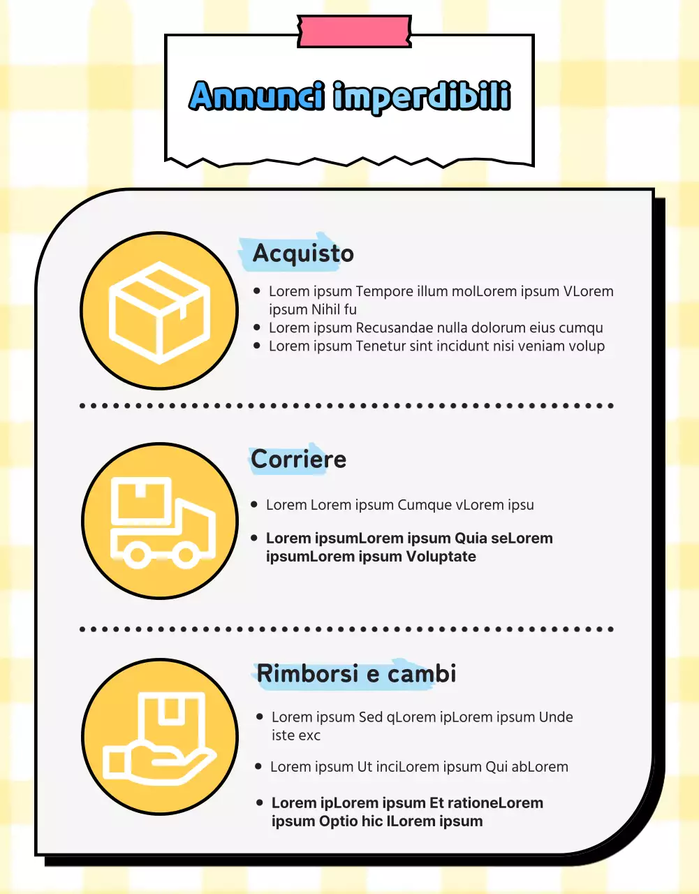 Simpatica scatola casuale di cancelleria gialla Daku
