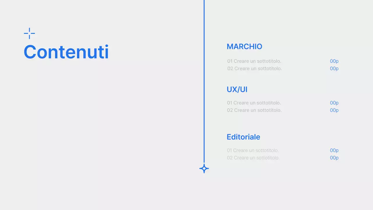 Portafoglio di design con un concetto semplice in blu e bianco