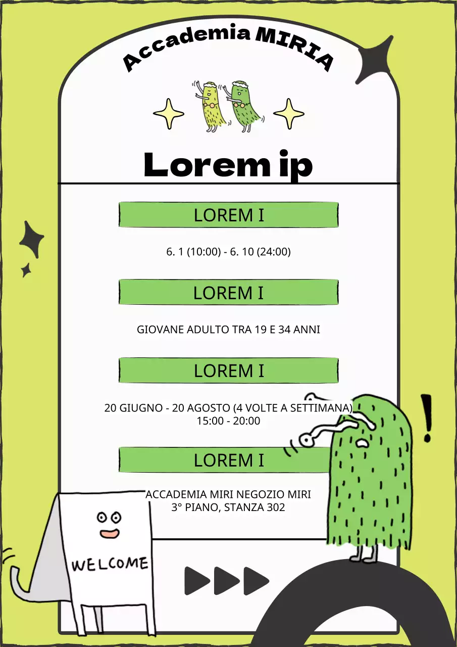 Speciali per le vacanze scolastiche con un divertente personaggio di legno in verde lime