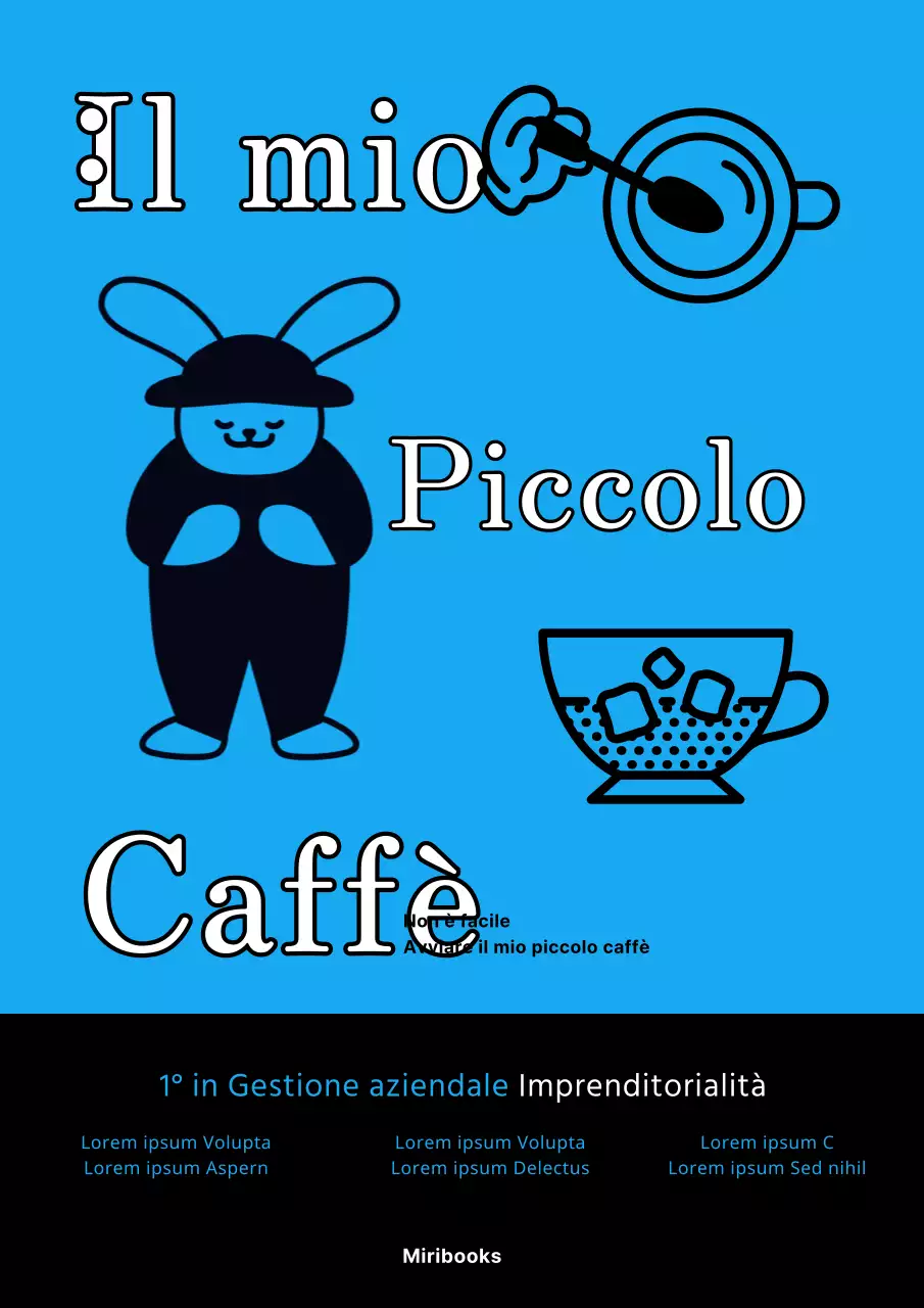 Copertina del libro Blue Cute Illustrated Cafe Independent Publishing