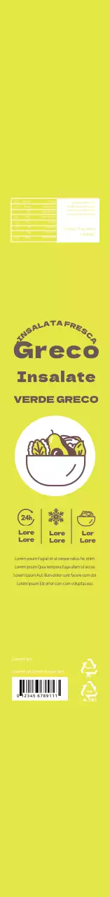 Scatola per il pranzo con icona semplice verde lime