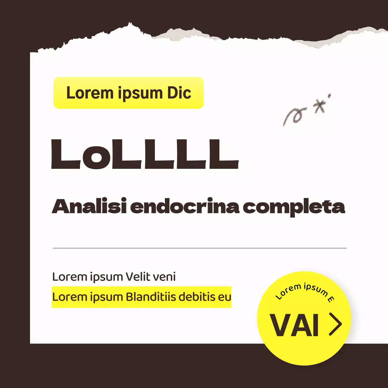Una semplice promozione di reclutamento della scuola di formazione per l'analisi del grado interno, di colore giallo e nero.