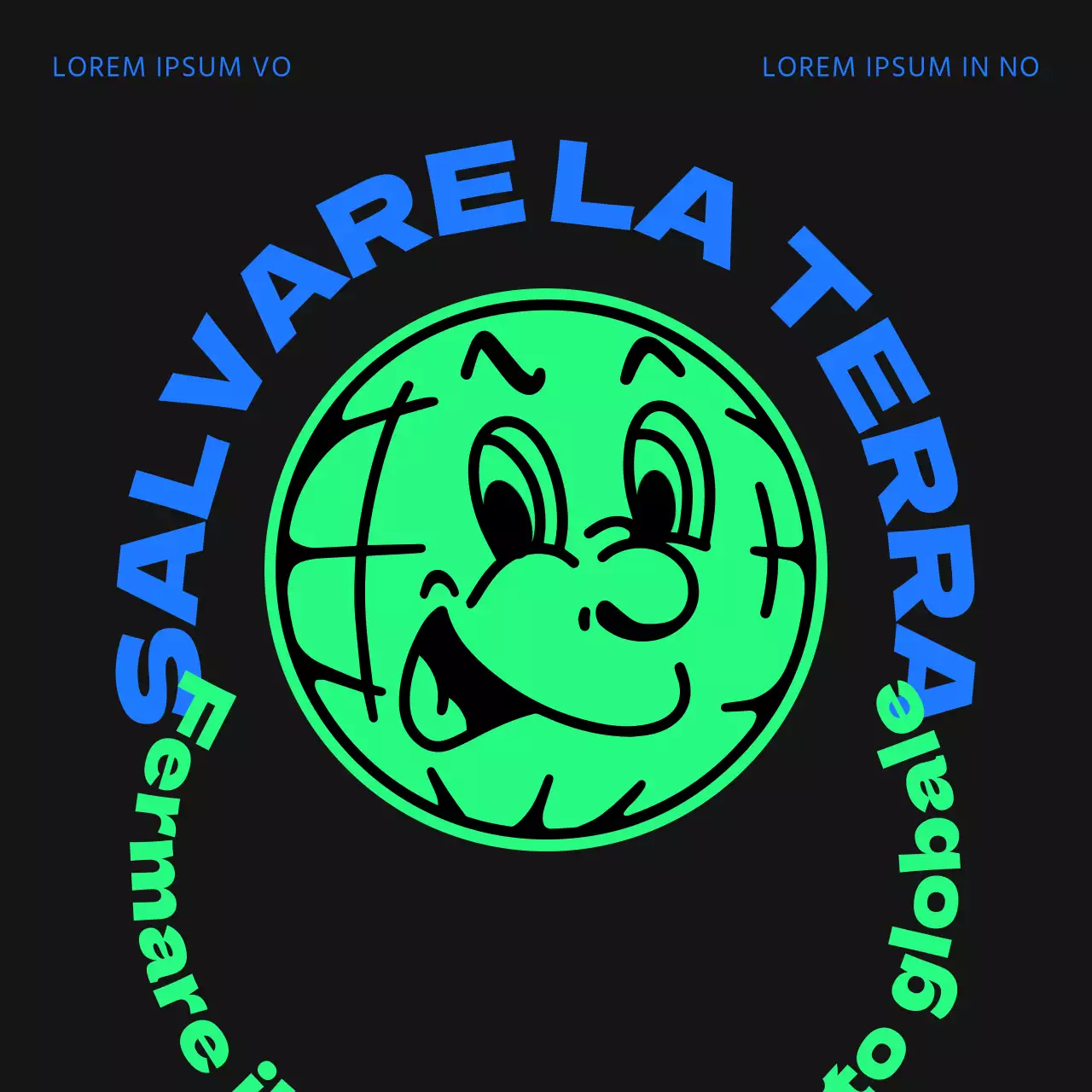 Un campo di fustigazione casuale e verde-blu