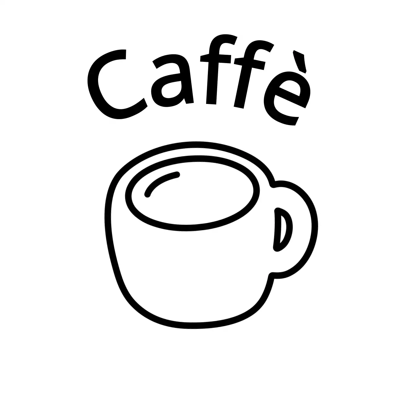 Semplice illustrazione a linee nere di vari oggetti e animali