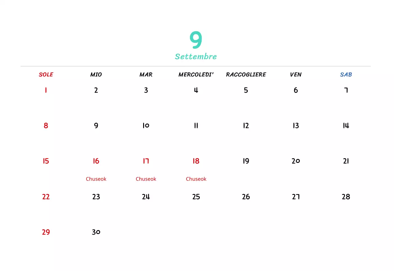 Calendario di Capodanno con simpatiche illustrazioni