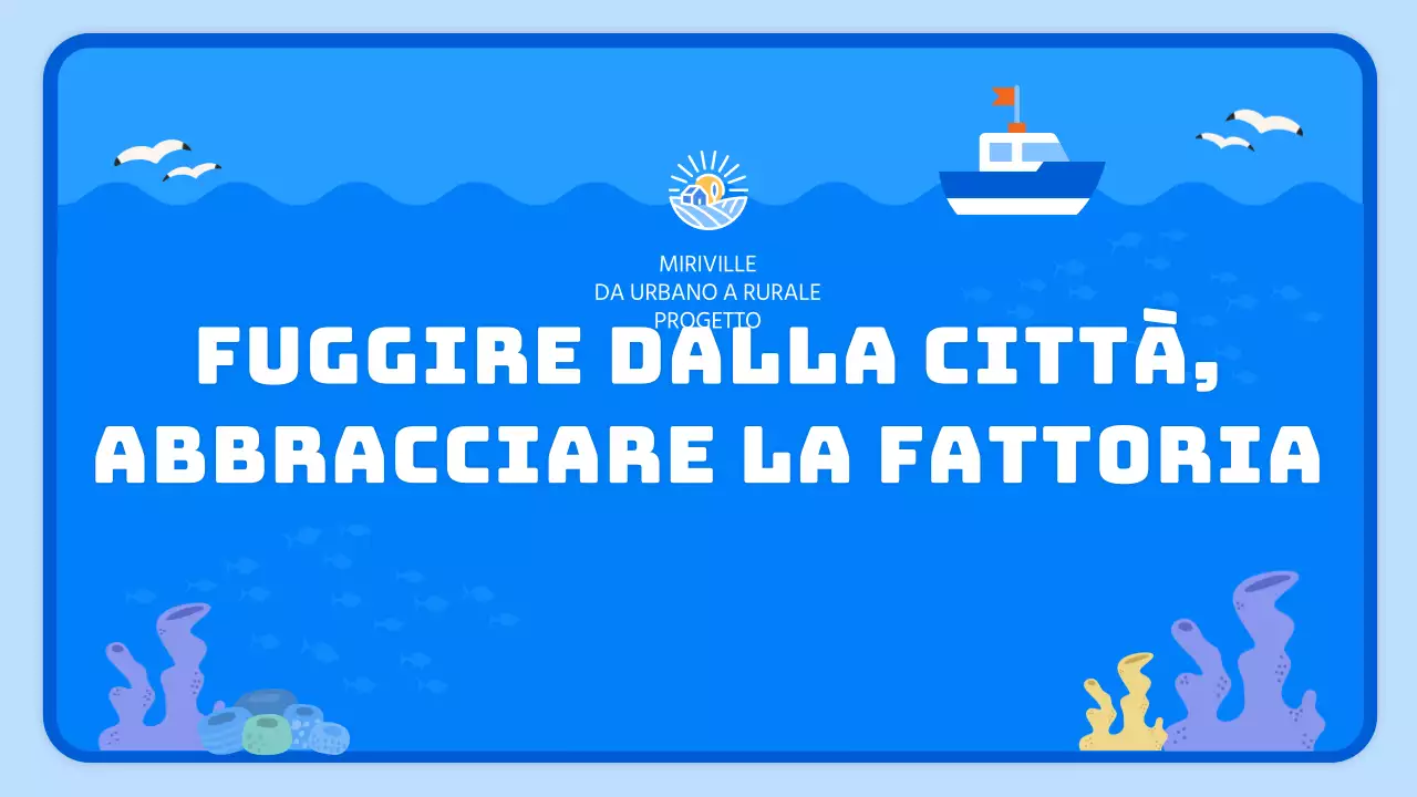 Proposta commerciale di villaggio agricolo in stile giocattolo azzurro