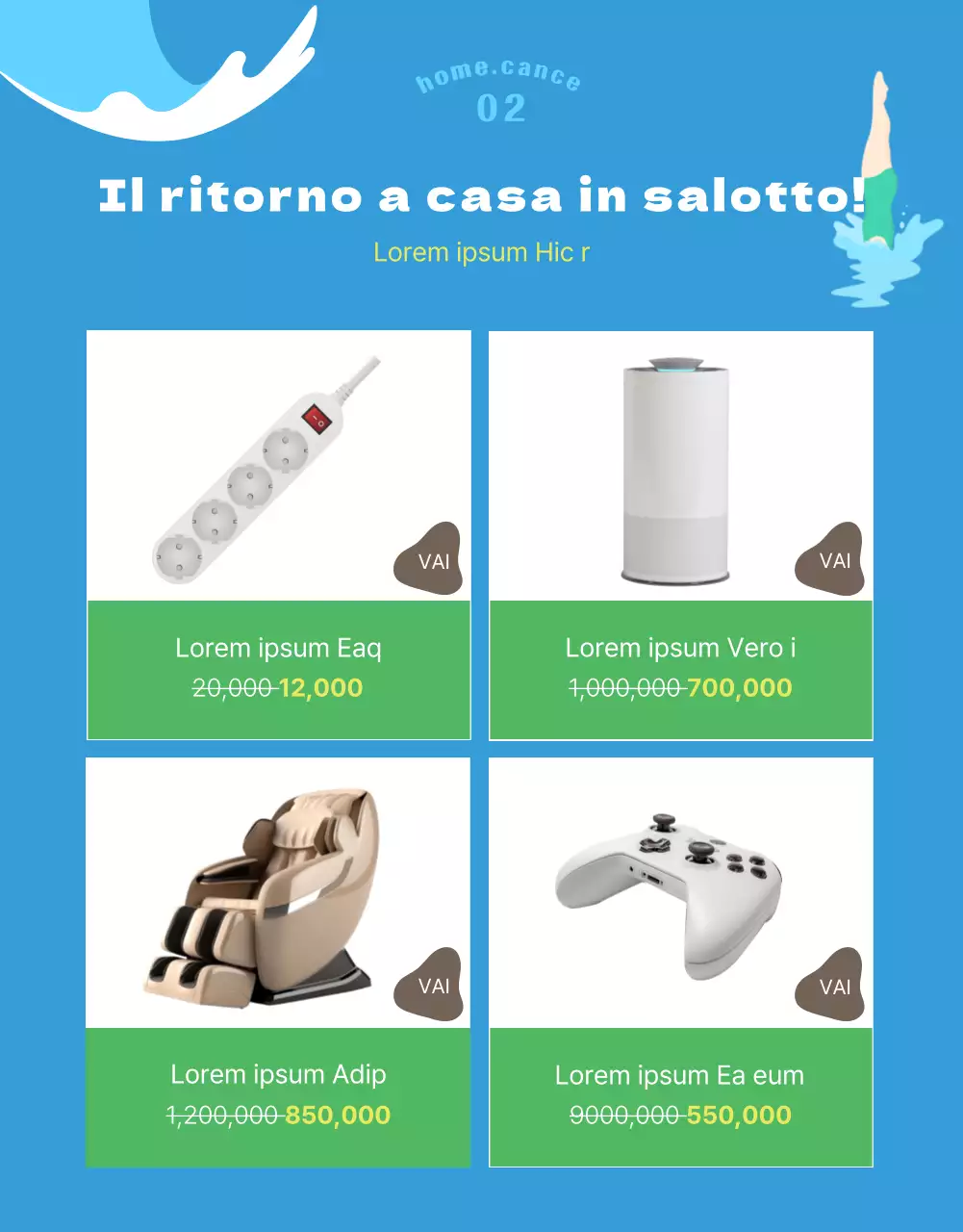 Un colorato evento estivo di ritorno a casa con un tocco di blu cielo