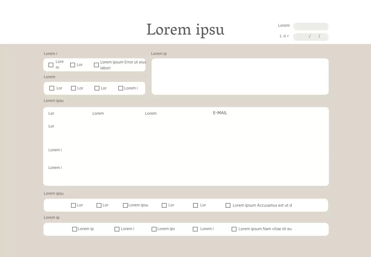 Forme beige Carta di consultazione semplice