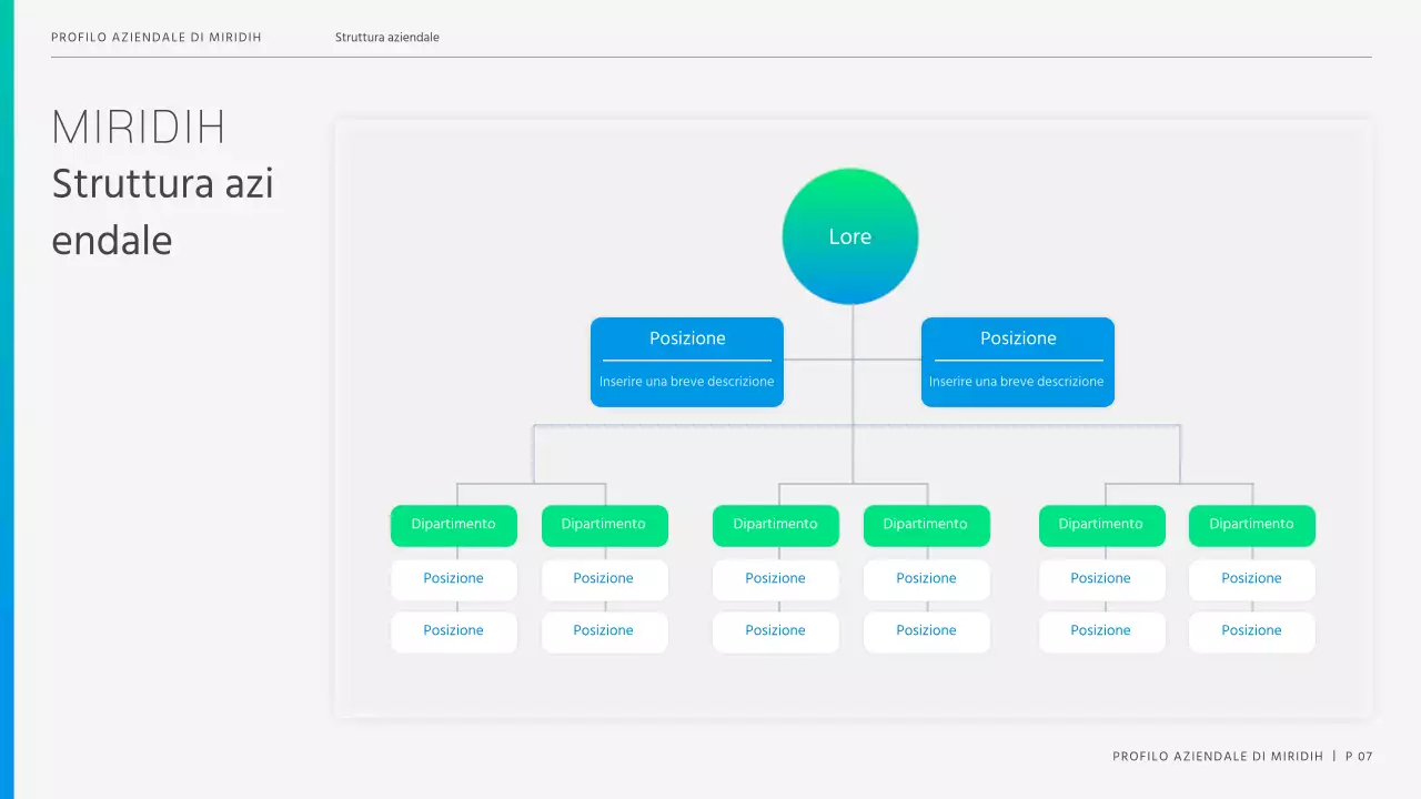 Una moderna lettera aziendale in blu e chartreuse