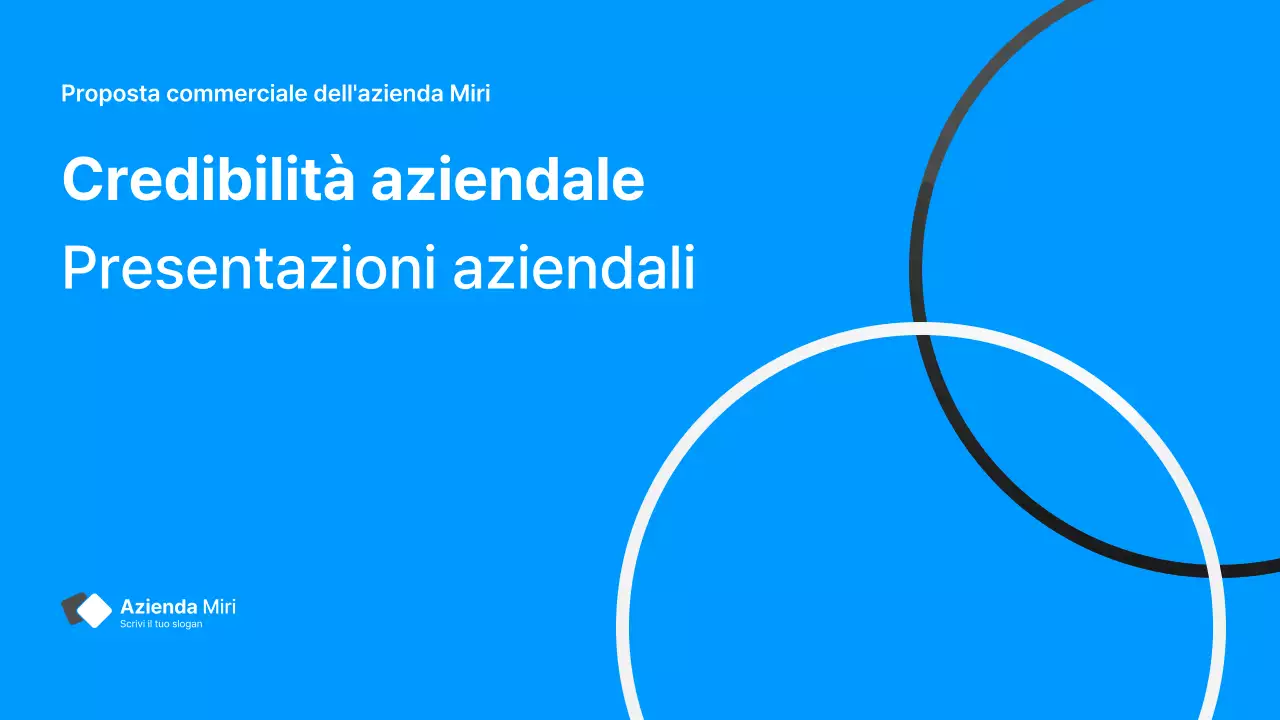 Relazione aziendale con uno stile moderno a gradiente in blu e bianco