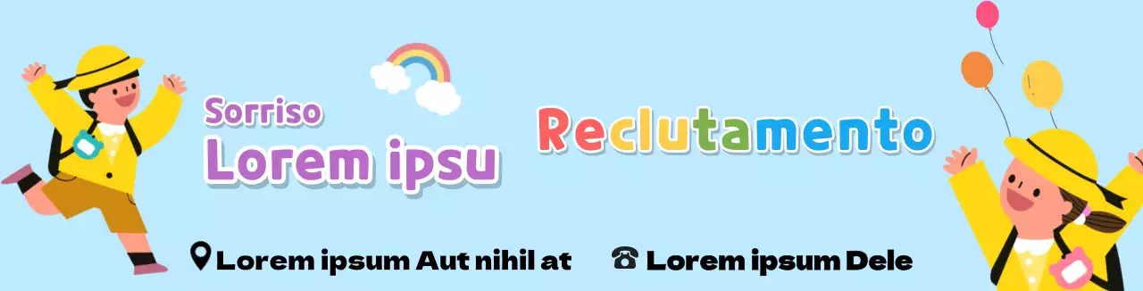 Blu chiaro giallo carino reclutamento PR