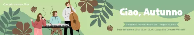 Promuovere un concerto autunnale con uno sfondo verde