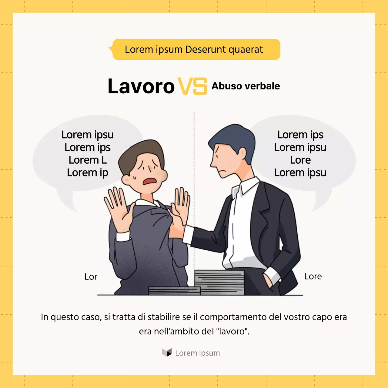 Guida minimalista gialla e bianca di consulenza sul diritto del lavoro