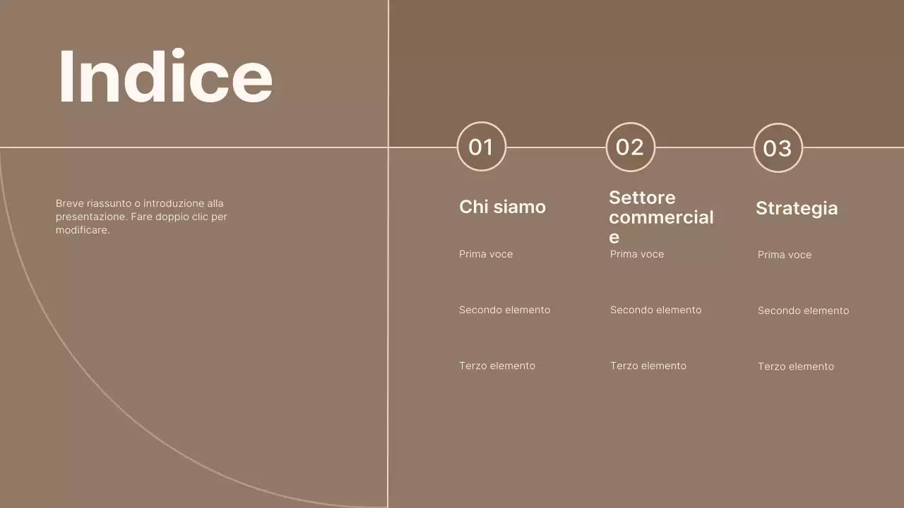 Un semplice profilo aziendale marrone e beige