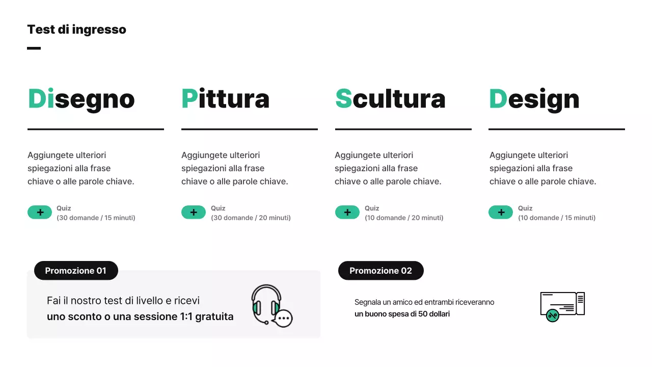 Una simpatica illustrazione astratta dai colori vivaci per presentare il piano aziendale e il programma di studi della vostra scuola.