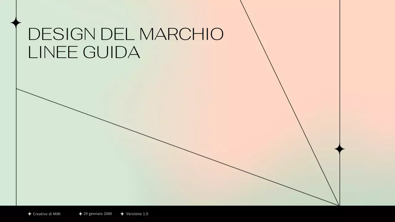 Linee guida semplici per il design del marchio con un motivo a linee nere su sfondo pastello