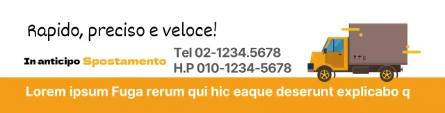 Promuovete la vostra azienda di traslochi con l'illustrazione di un camion arancione