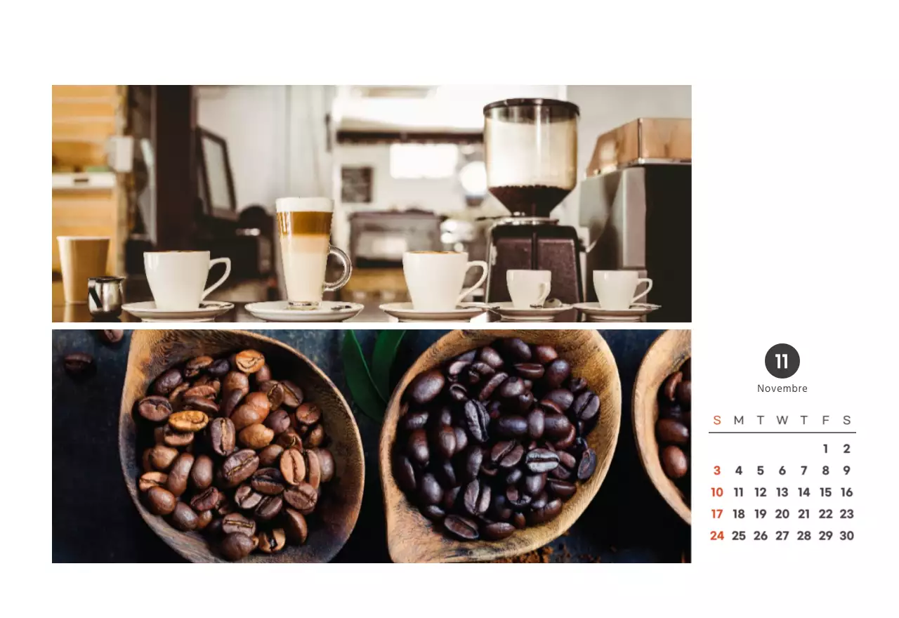 Un caffè sentimentale bianco e marrone