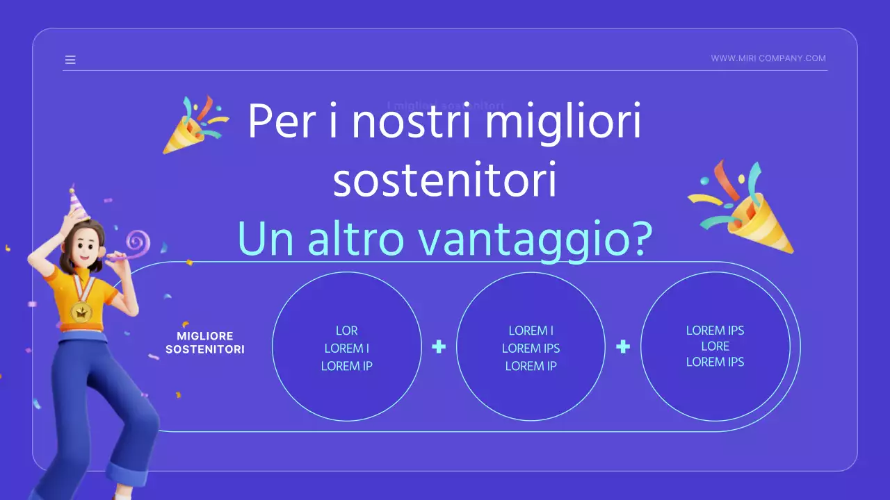 Annuncio di lancio kitsch con simpatiche illustrazioni blu