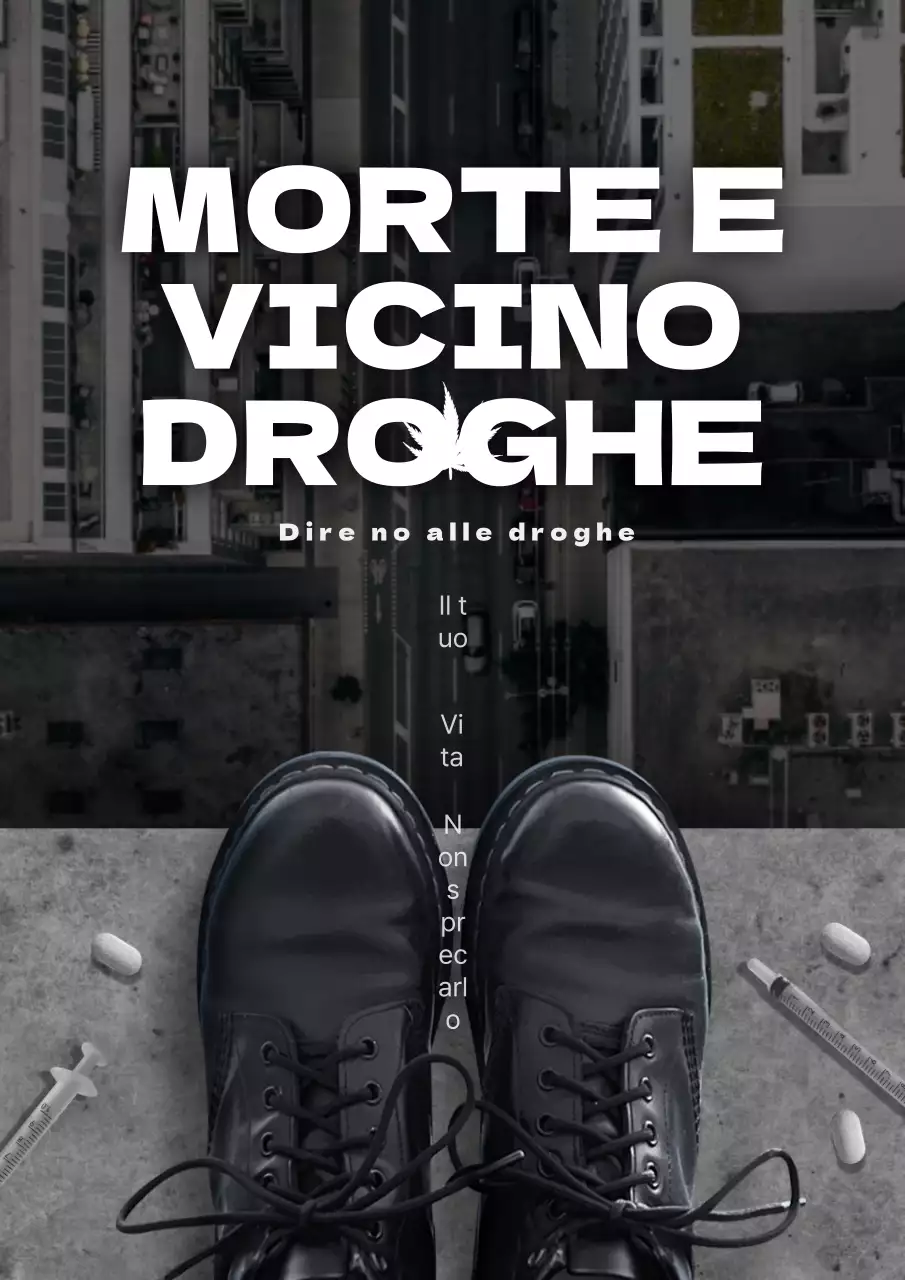 Una semplice campagna antidroga in bianco e nero