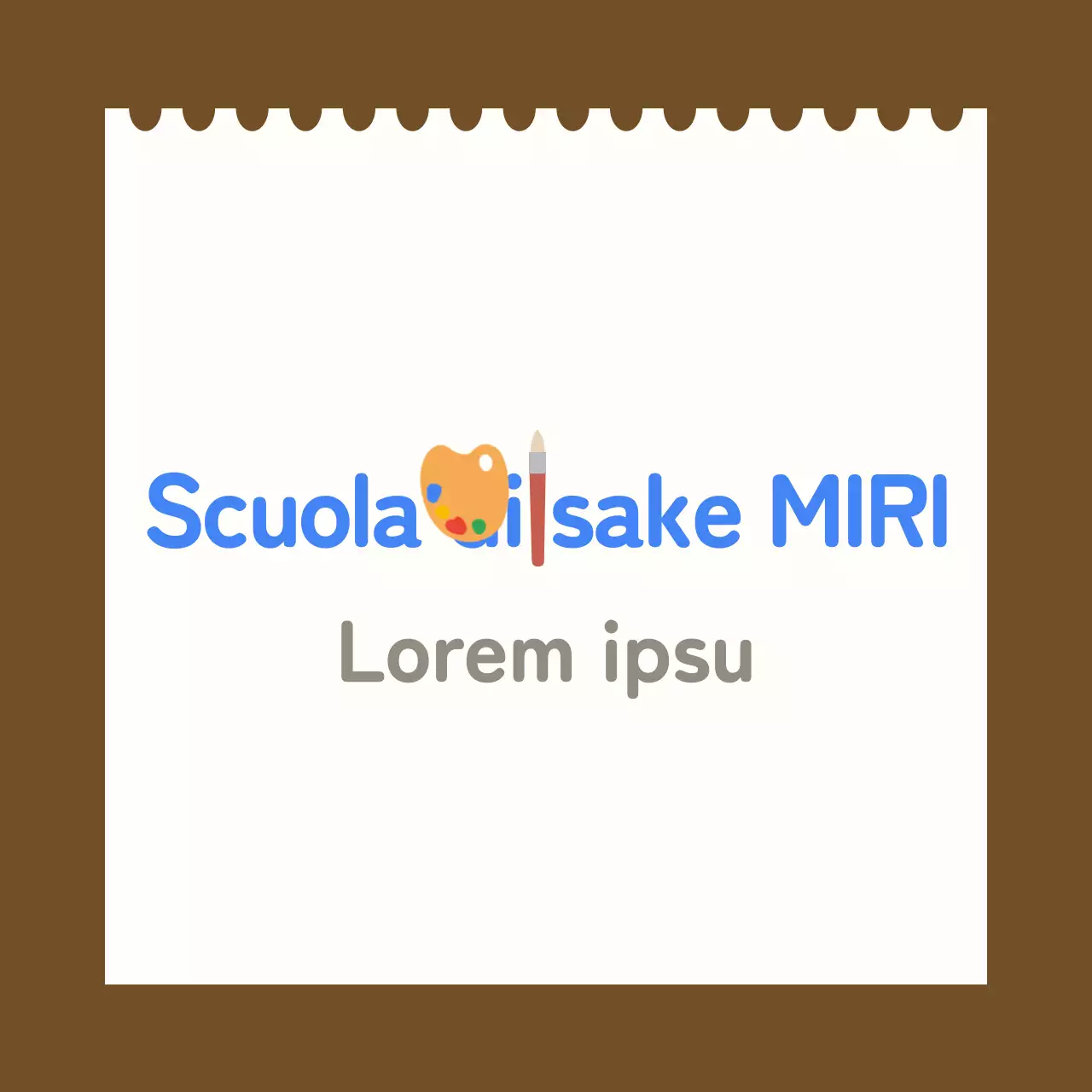 Scuola d'arte per bambini in balsa con sfondo bianco per schizzi