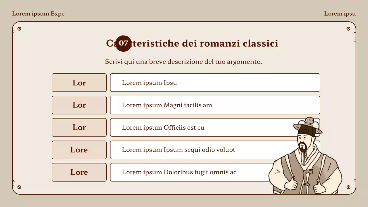 Lezioni di lingua con monete Honggil in beige e marrone