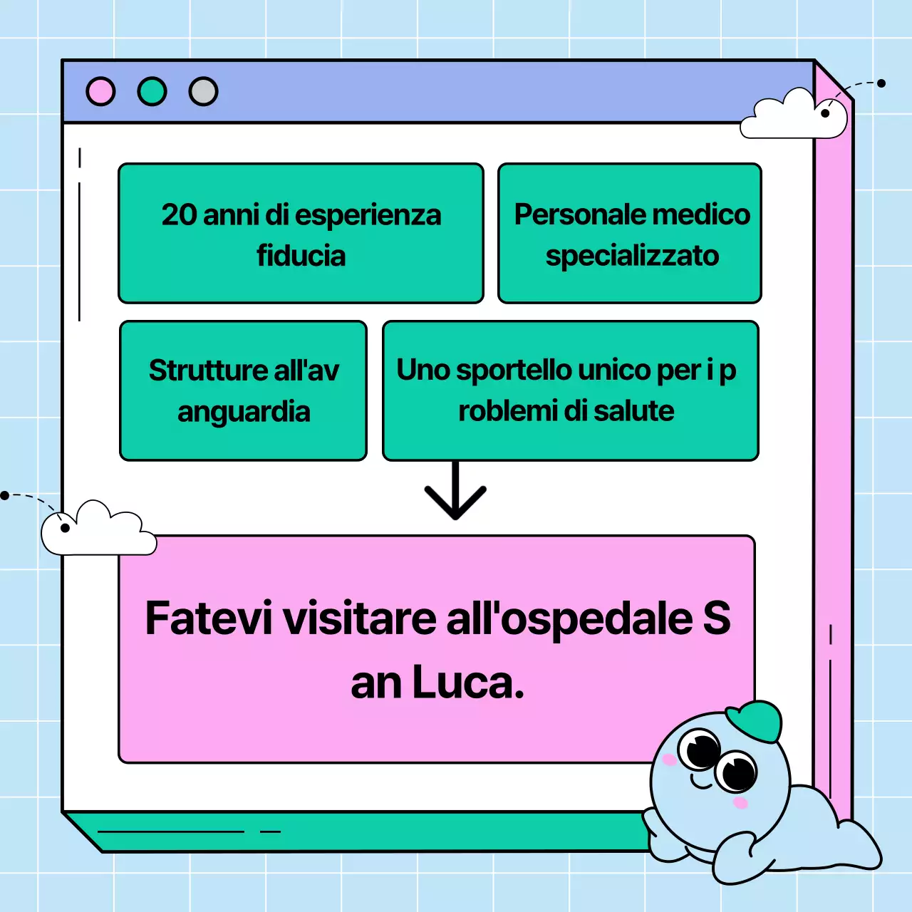 Avviso di estensione del controllo dello stato di salute delle pagine web in rosa e verde