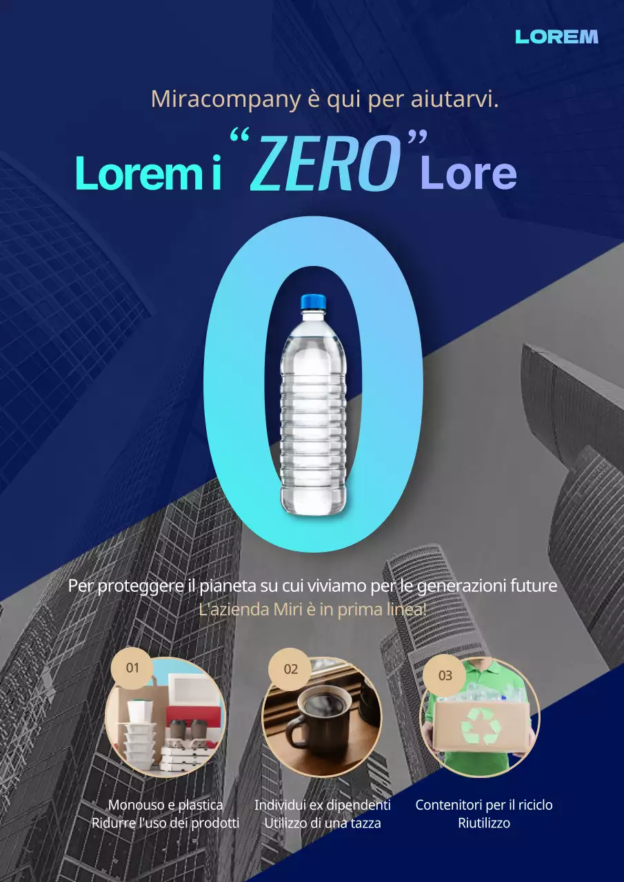 Tema aziendale ambientale blu navy azzurro