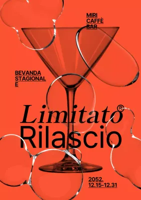 Menu del bar in rosso e nero