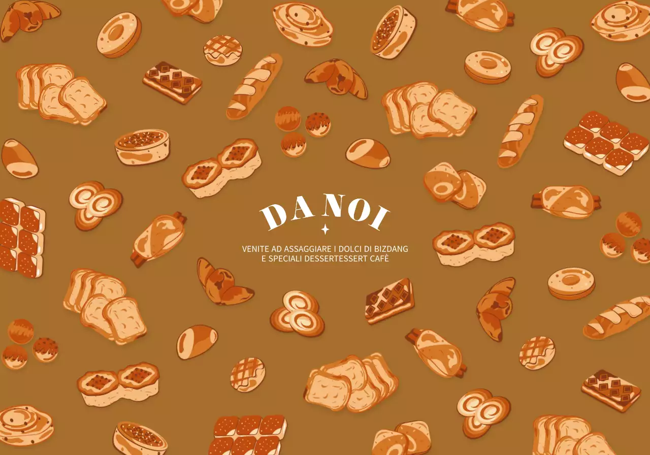 Simpatiche illustrazioni rotonde di dessert in diversi colori Stile combinazione di motivi per prodotti personalizzati