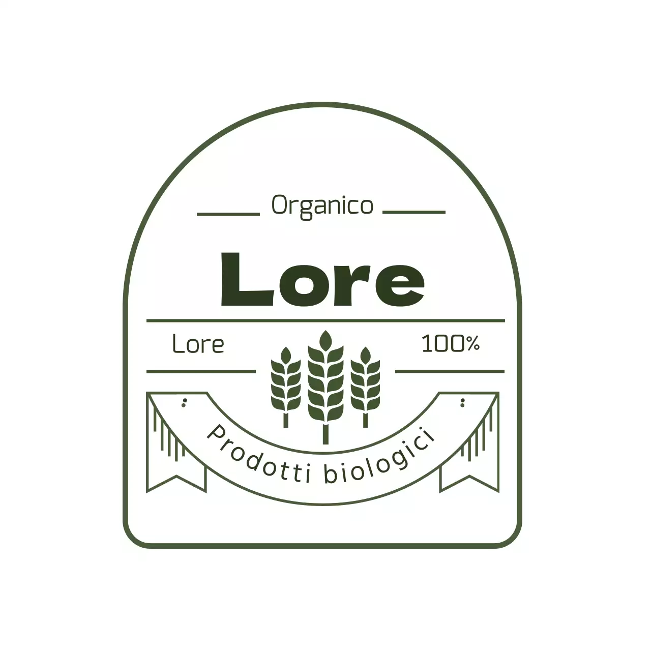 Etichetta di riso verde vintage