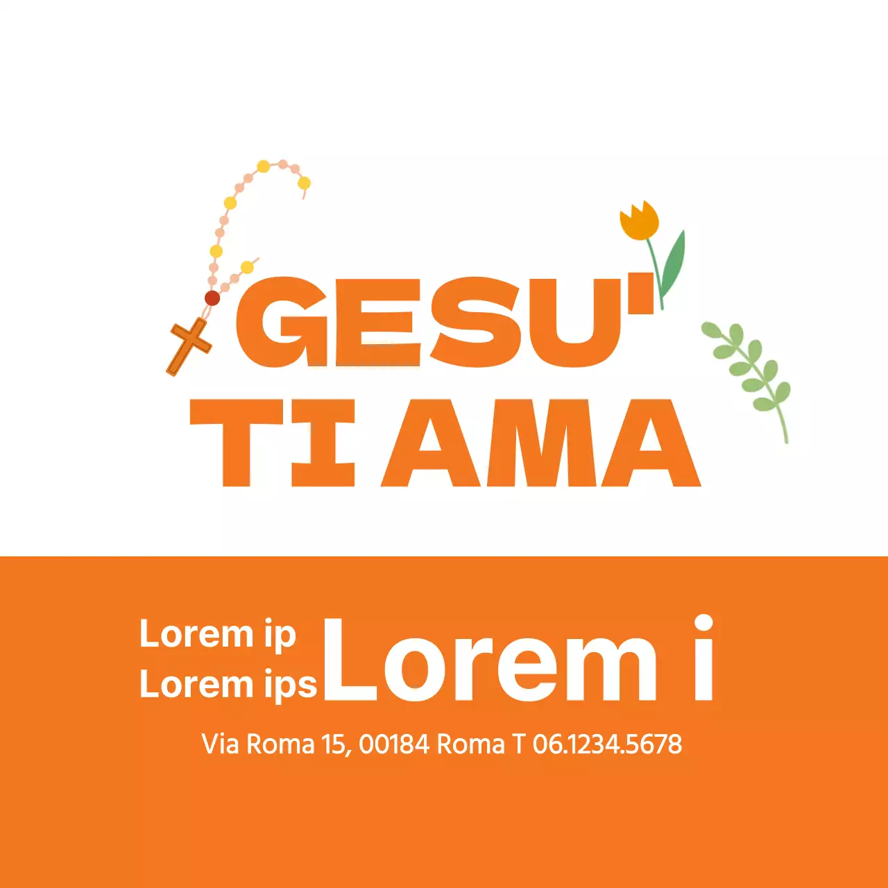 Chiesa arancione semplice illustrazione