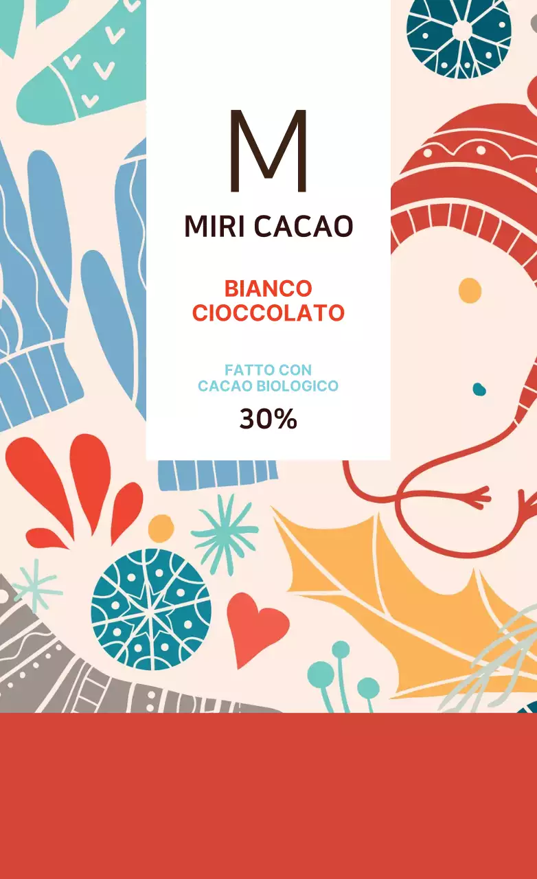 Etichette per il tè illustrate in rosso