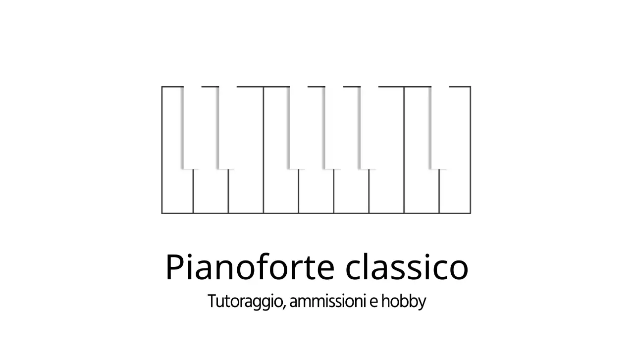 Biglietto da visita della scuola di pianoforte