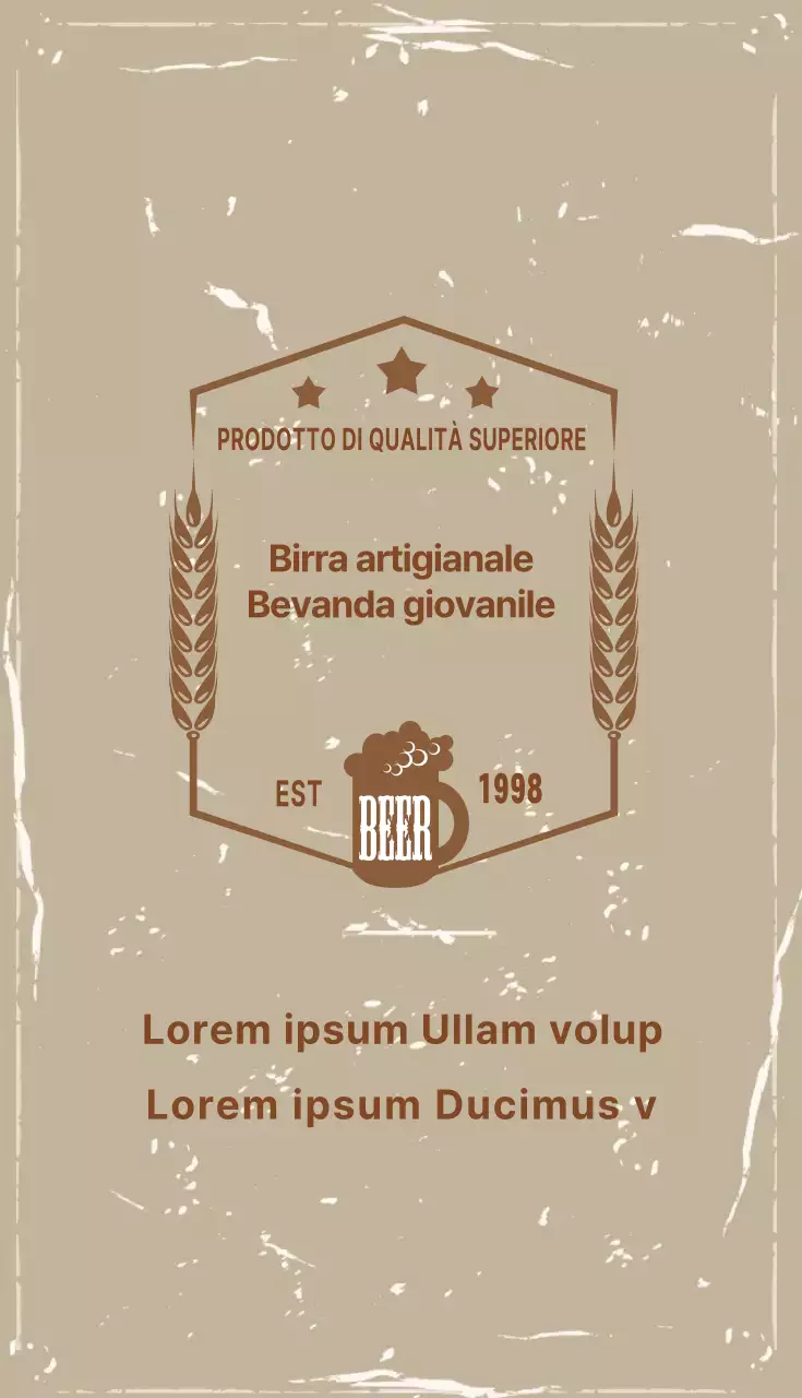 Biglietto da visita bar beige avorio illustrazione logo