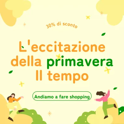 Una simpatica e pulita guida allo shopping su Instagram in giallo e verde