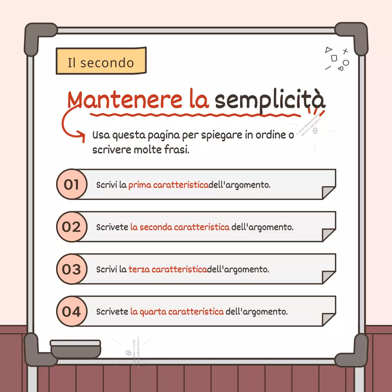 Guida alla sintesi delle informazioni di base in bianco e rosa