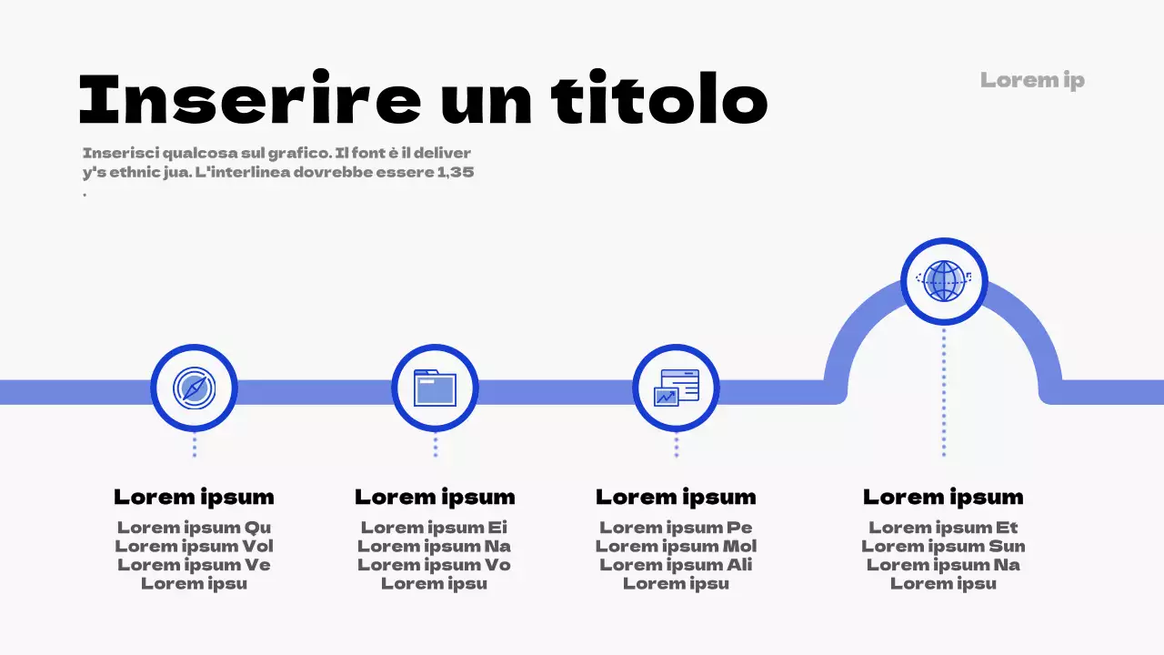 Grafico della roadmap semplice in blu e blu navy